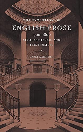 The Evolution of English Prose, 17001800