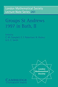 Groups St Andrews 1997 in Bath: Volume 2 