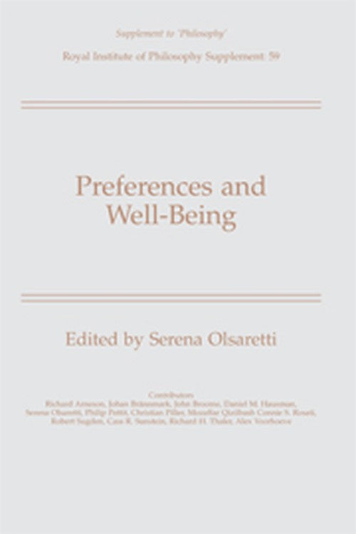 Preferences and Well-Being