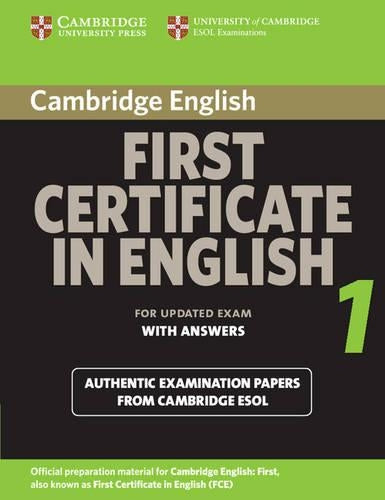 Cambridge First Certificate in English 1 for updated exam Student's Book with answers