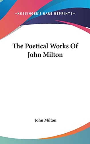 The Poetical Works Of John Milton cover