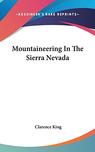 Mountaineering In The Sierra Nevada cover