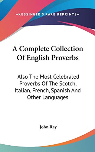 A Complete Collection Of English Proverbs cover