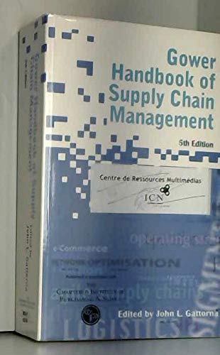 Gower Handbook of Supply Chain Management