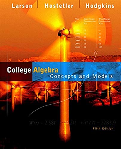 College Algebra Concepts and Models