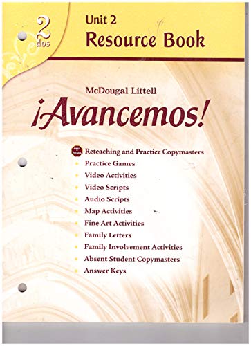 Avancemos! Unit Resource Book 2, Level 2