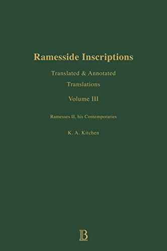 Ramesside Inscriptions, Ramesses II, His Contempories