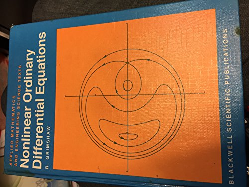 Nonlinear Ordinary Differential Equations By R Grimshaw | World of Books