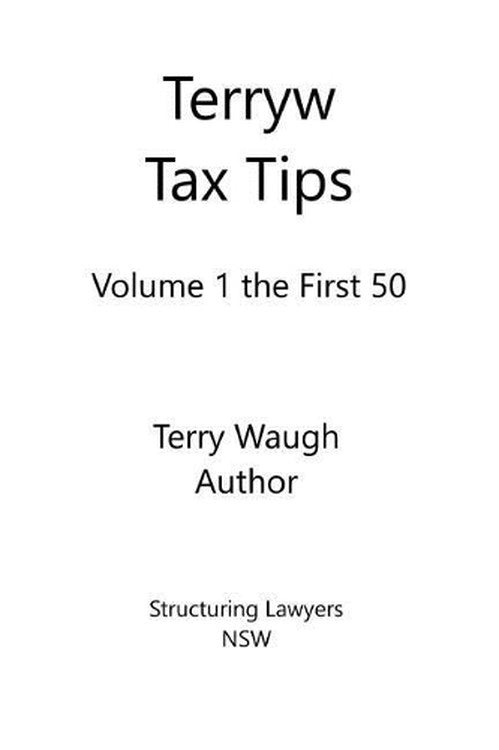 Terryw Tax Tips