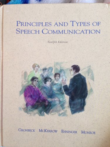Principles and Types of Speech Communication cover