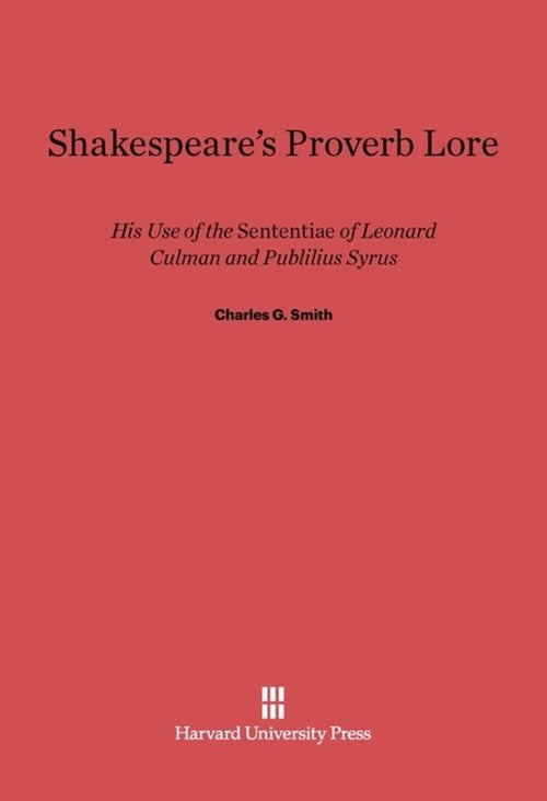 Shakespeare's Proverb Lore