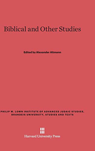 Biblical and Other Studies