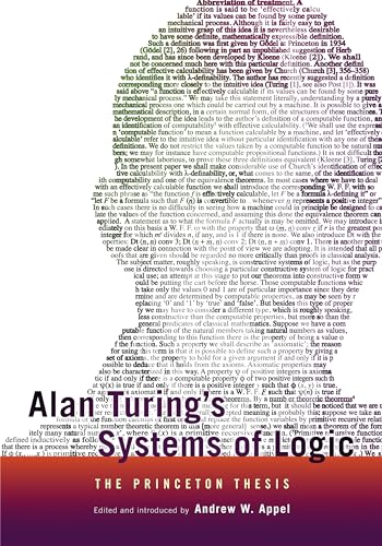 Alan Turing's Systems of Logic