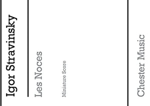 Les Noces (1922- Miniature Score)