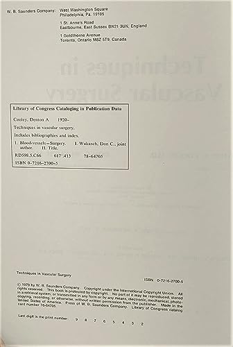 Techniques in Vascular Surgery