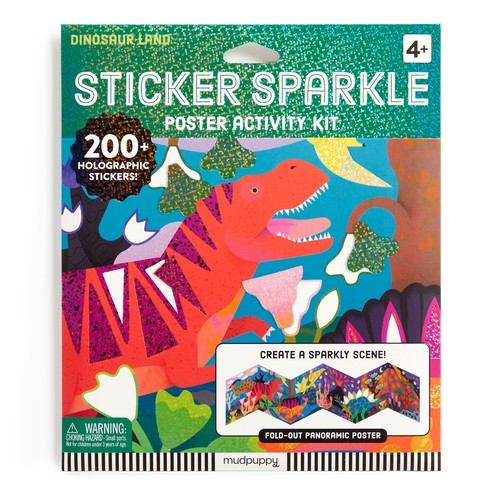Dinosaur Land Sticker Sparkle Poster Activity Kit cover