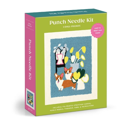 Corgi Friends Punch Needle Kit cover