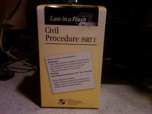 Civil Procedure 1, Law in a Flash Card Set