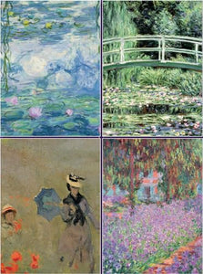 Set of Four Magnetic Notepads: Monet 