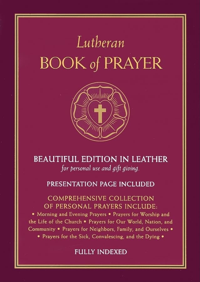 Lutheran Book of Prayer - Burgundy Genuine Leather