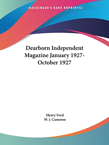Dearborn Independent Magazine (January 1927-October 1927)