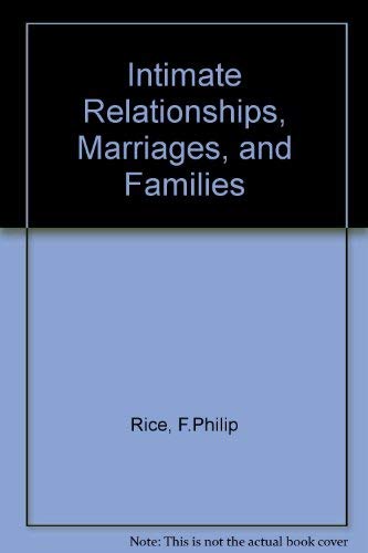 Intimate Relationships, Marriages, and Families cover