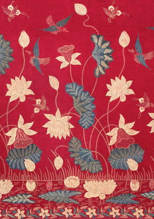 Journal Sarong Buketan with Lotuses, Lined Paperback