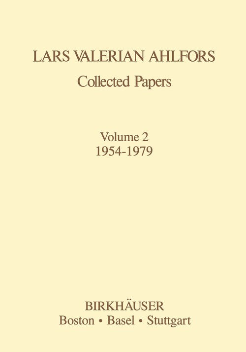 Collected Papers Vol 2: 1954-1979