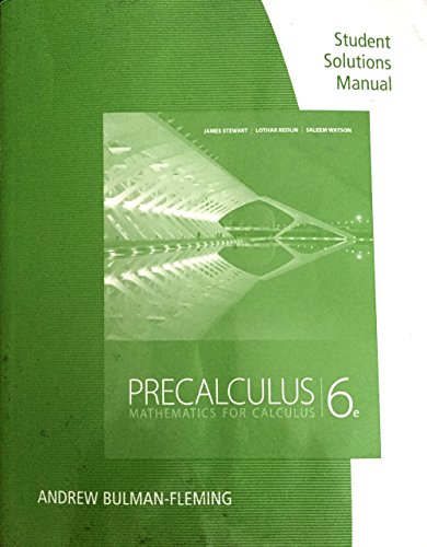 Precalculus Student Solution Manual