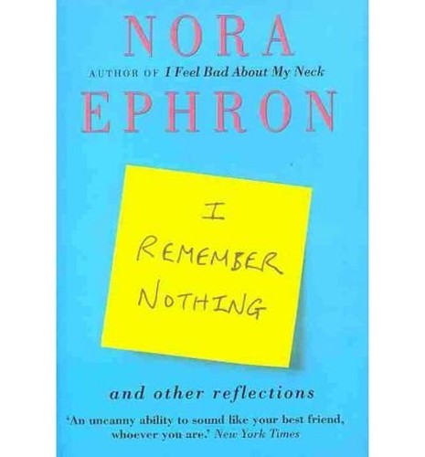 I Remember Nothing and other reflections