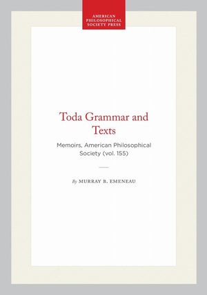 Toda Grammar and Texts