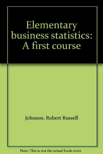 Elementary Business Statistics