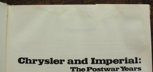 Chrysler and Imperial : The Postwar Years 