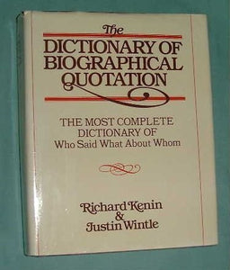 Dictionary of Biographical Quotations 