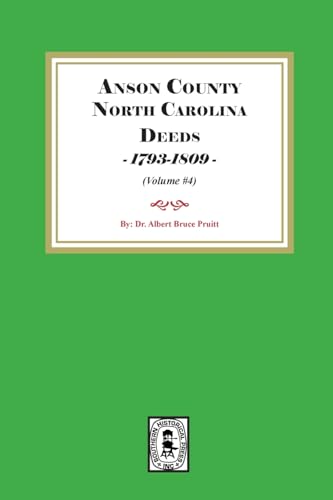 Anson County North Carolina Deeds Volume cover