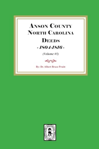Anson County North Carolina Deeds Volume cover