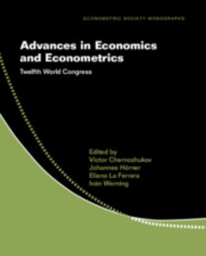 Advances in Economics and Econometrics 2 Volumes Hardback Set