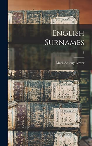English Surnames; 1 cover