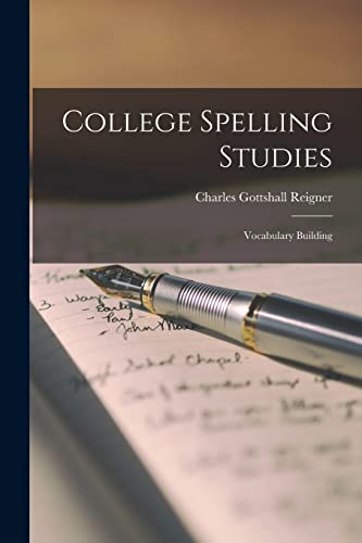 College Spelling Studies