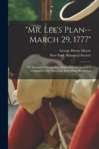 Mr. Lee's Plan--March 29, 1777 cover