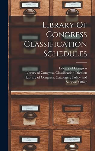 Library Of Congress Classification Schedules cover