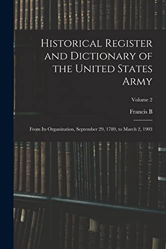 Historical Register and Dictionary of the United States Army cover