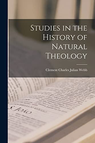 Studies in the History of Natural Theology cover