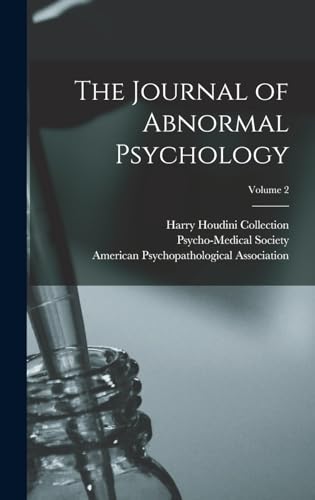 The Journal of Abnormal Psychology; Volume 2