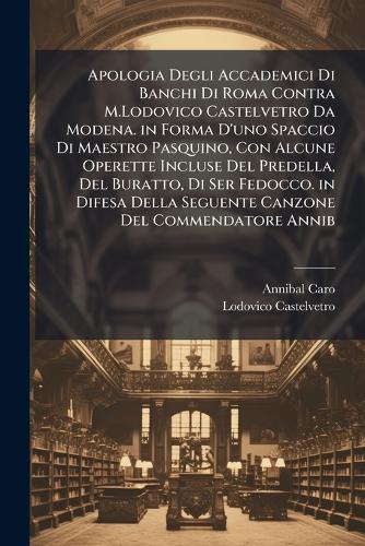 Apologia Degli Accademici Di Banchi Di Roma Contra M.Lodovico Castelve cover