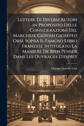Lettere Di Diversi Autori in Proposito Delle Considerazioni Del Marche cover