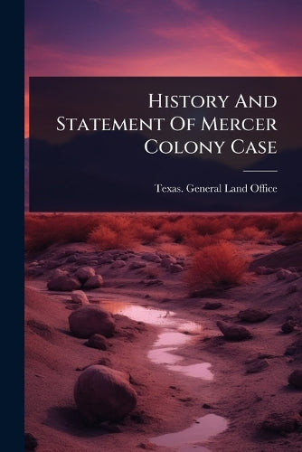History And Statement Of Mercer Colony Case cover