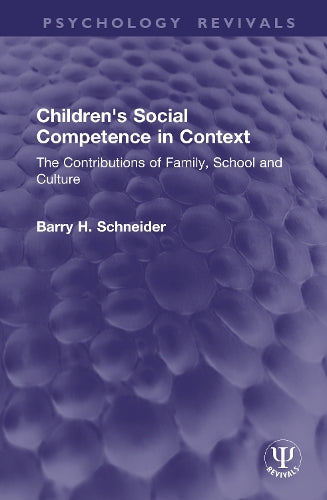 Children's Social Competence in Context cover