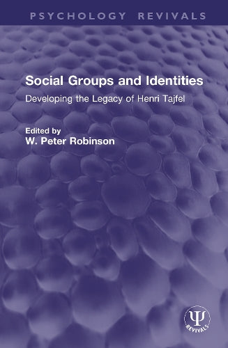 Social Groups and Identities cover