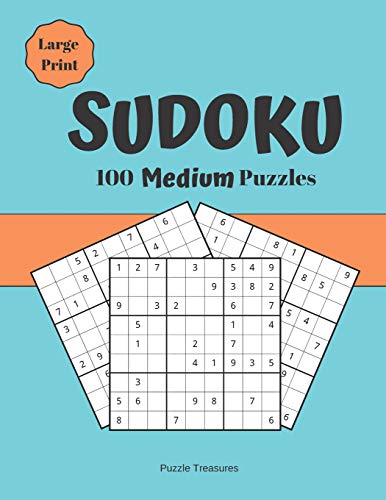 Sudoku 100 Medium Large Print Puzzles